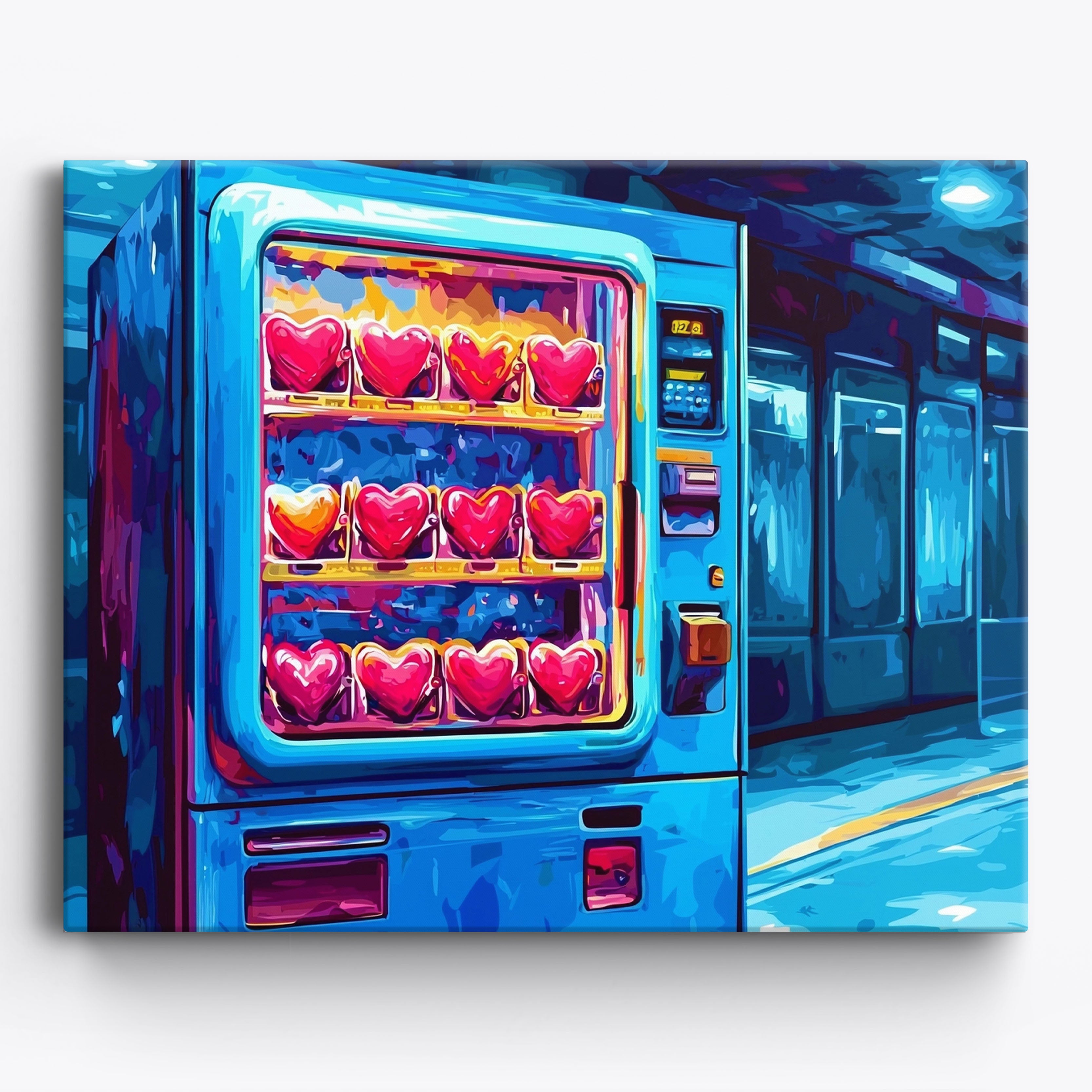 Neon Hearts No Frame / Regular (15.75"x19.7"/40x50cm)