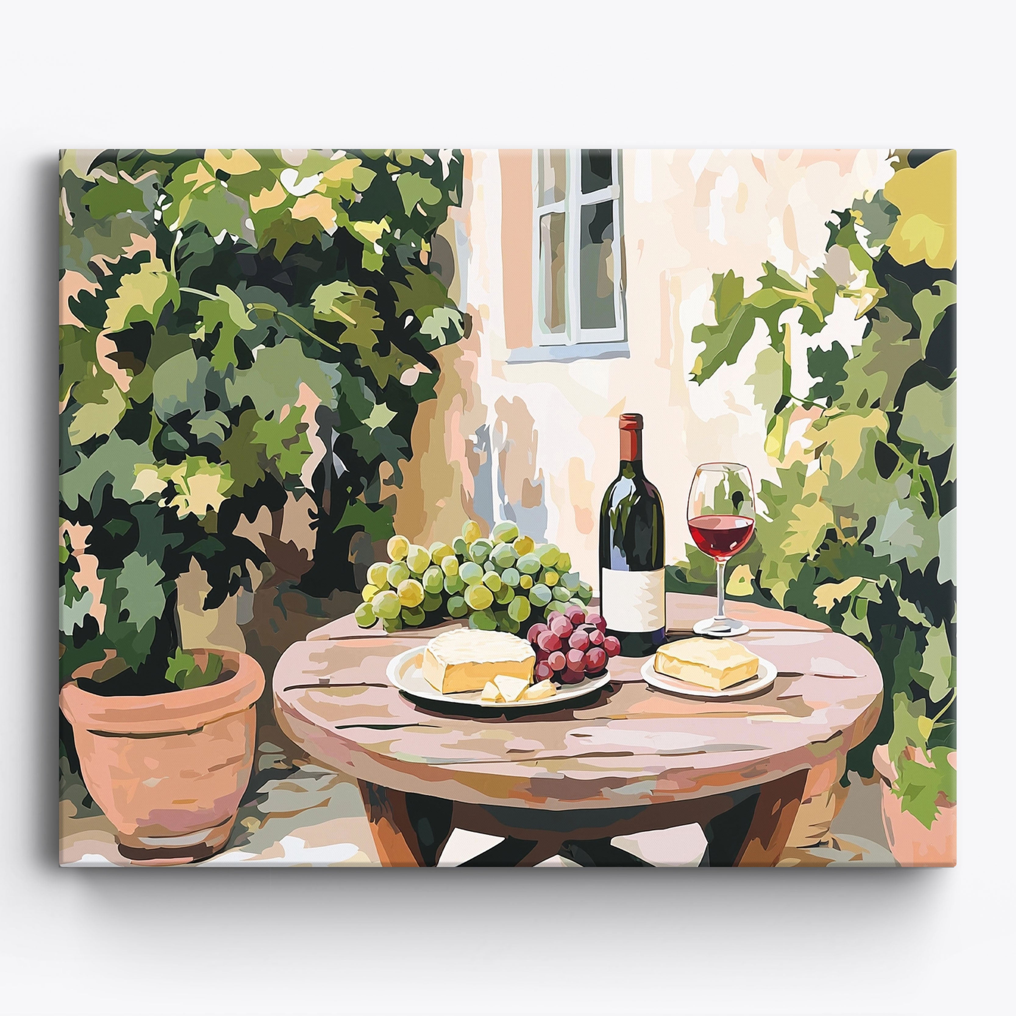 Wine & Grapes No Frame / 50x40cm